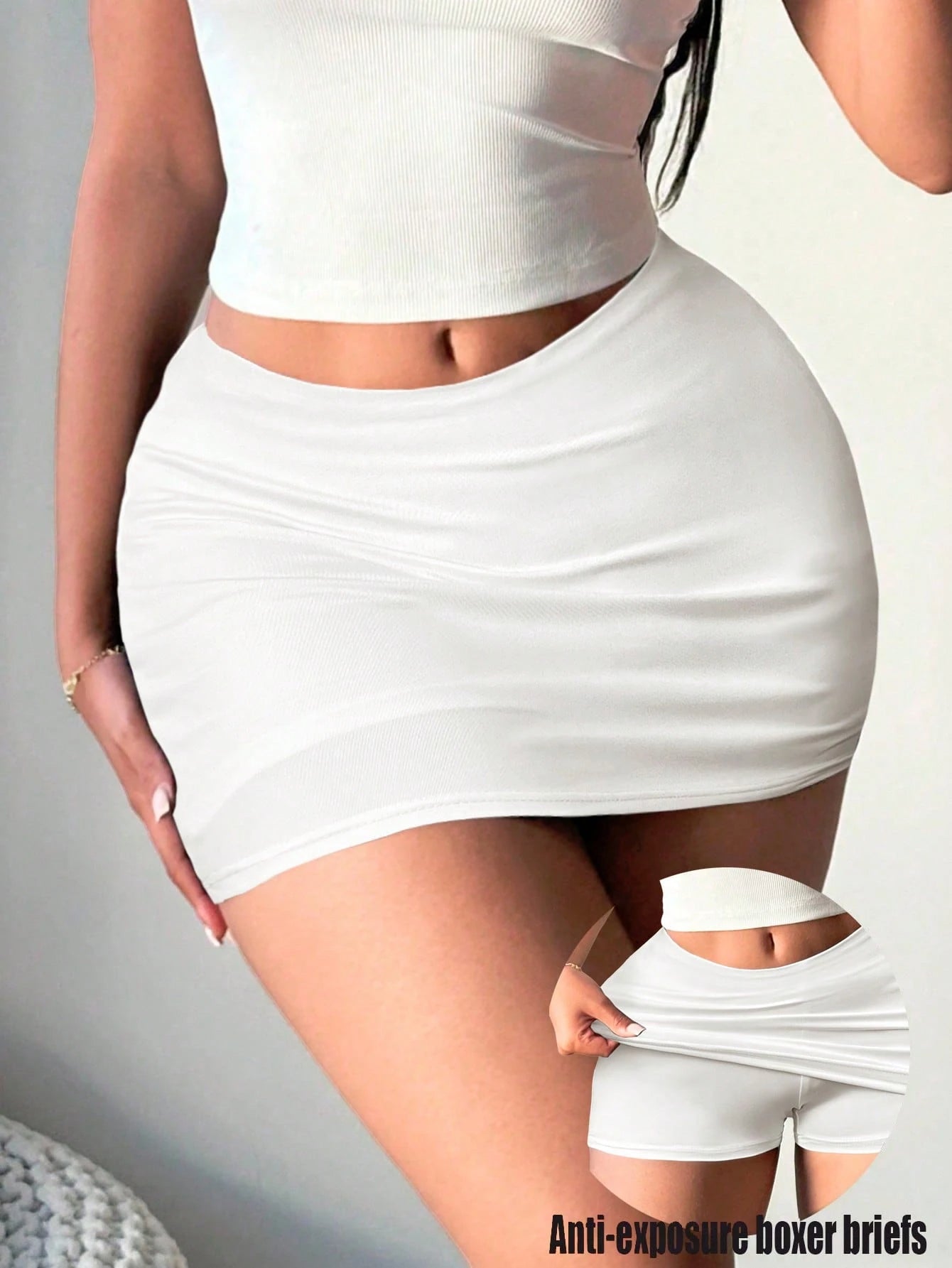 Women's Black & Khaki Sexy Casual Mini Bodycon Skort - Tight Skirt with Leggings Included for Daily Wear, Night Out & Casual Occasions