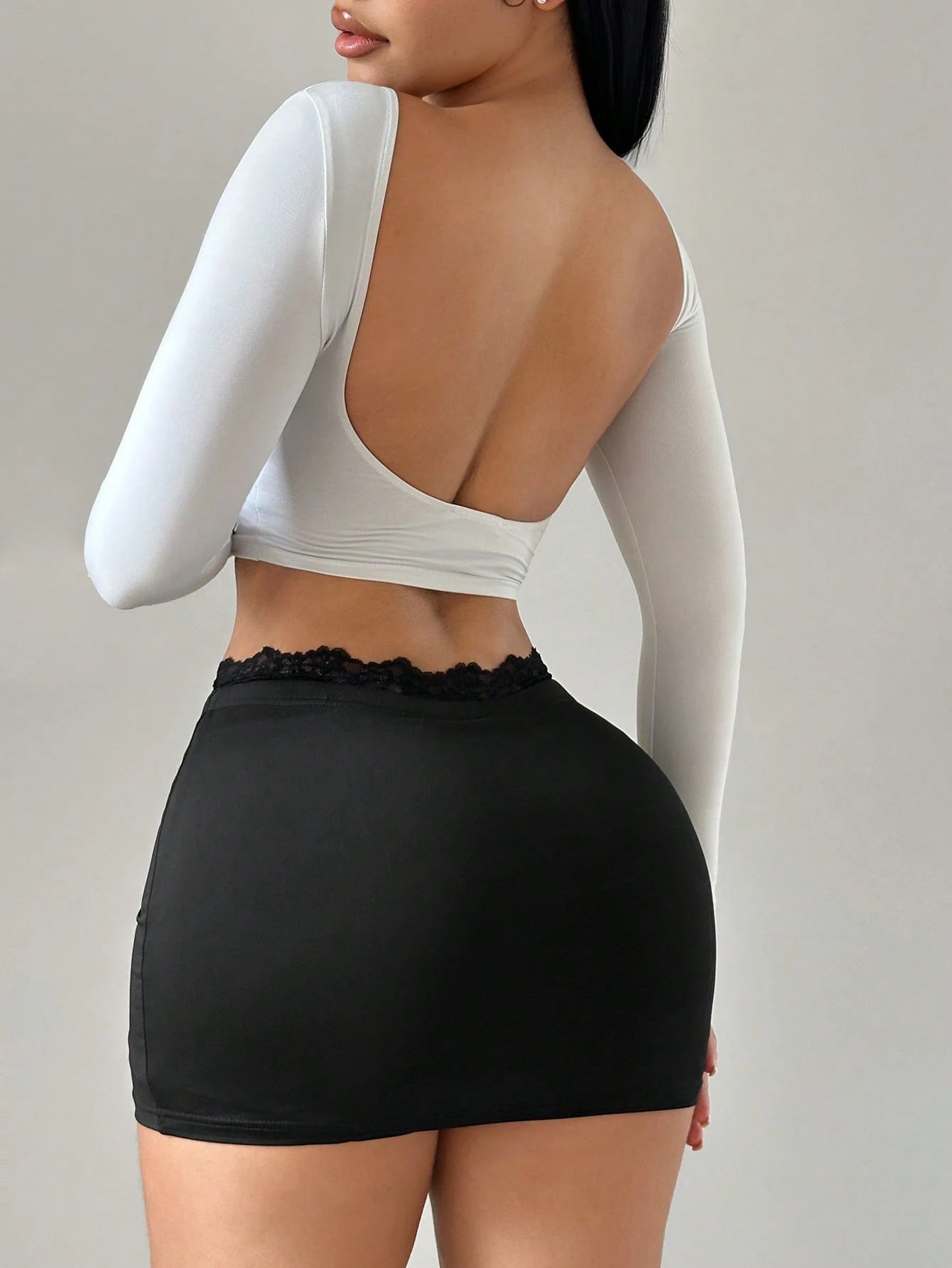 Women's Black & Khaki Sexy Casual Mini Bodycon Skort - Tight Skirt with Leggings Included for Daily Wear, Night Out & Casual Occasions