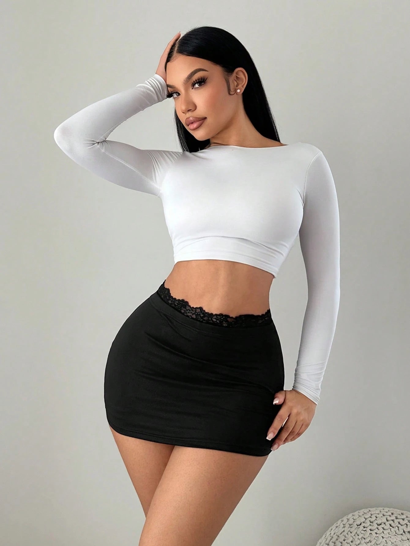 Women's Black & Khaki Sexy Casual Mini Bodycon Skort - Tight Skirt with Leggings Included for Daily Wear, Night Out & Casual Occasions
