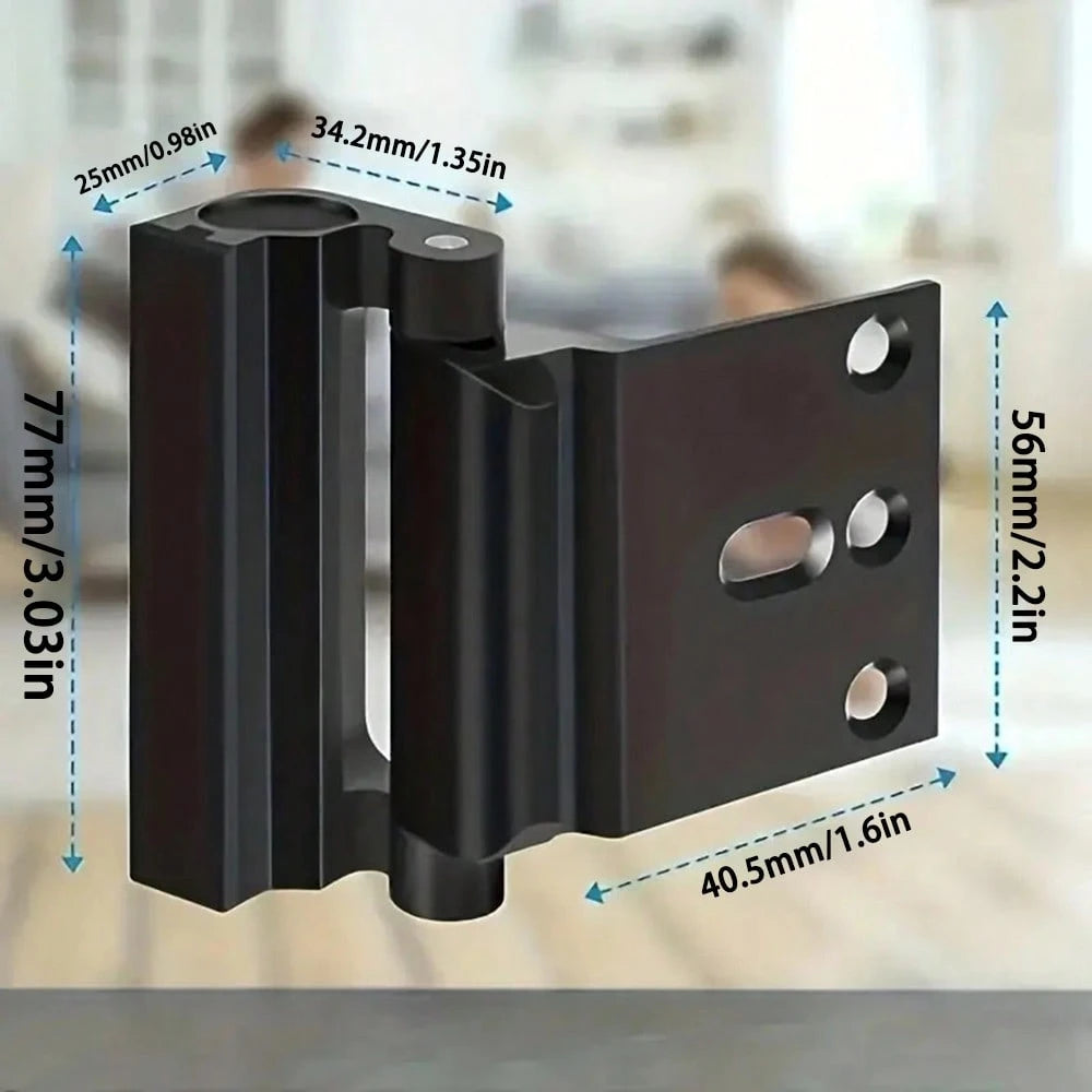 2pcs Door Reinforcement Locks, 800Lbs 3" Stop, Inward Swing Door Home & Industrial Security Lock