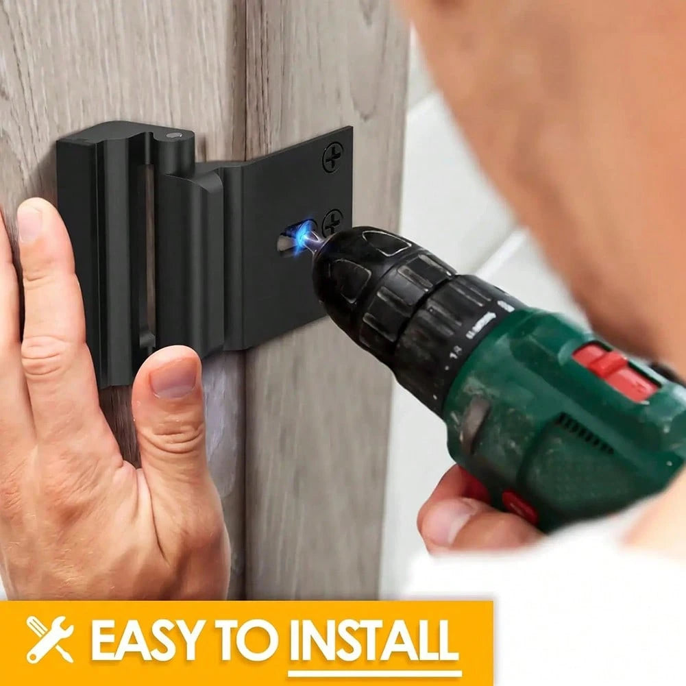 2pcs Door Reinforcement Locks, 800Lbs 3" Stop, Inward Swing Door Home & Industrial Security Lock